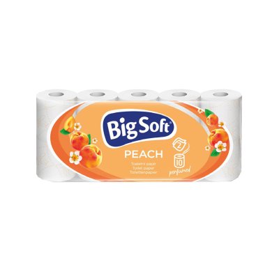 Toaletní papír BigSoft broskev 8+2 ks